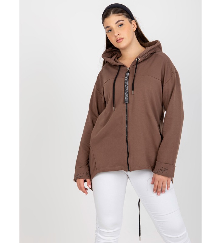 Bluza plus size RV-BL-8266.34P brązowy