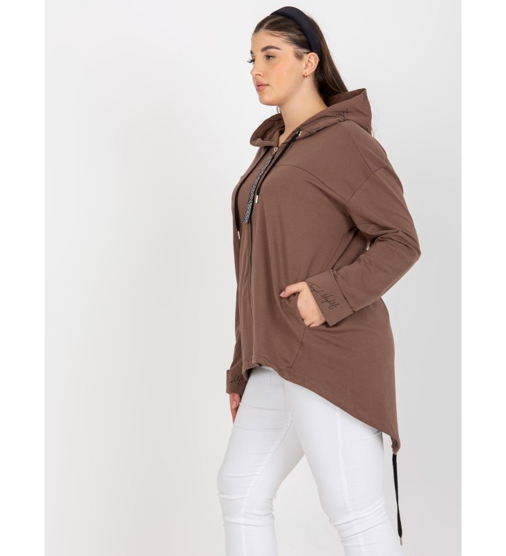 Bluza plus size RV-BL-8266.34P brązowy