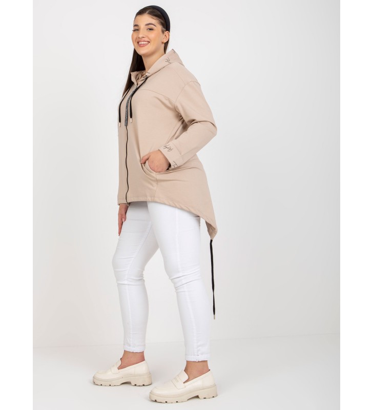 Bluza plus size RV-BL-8266.34P beżowy