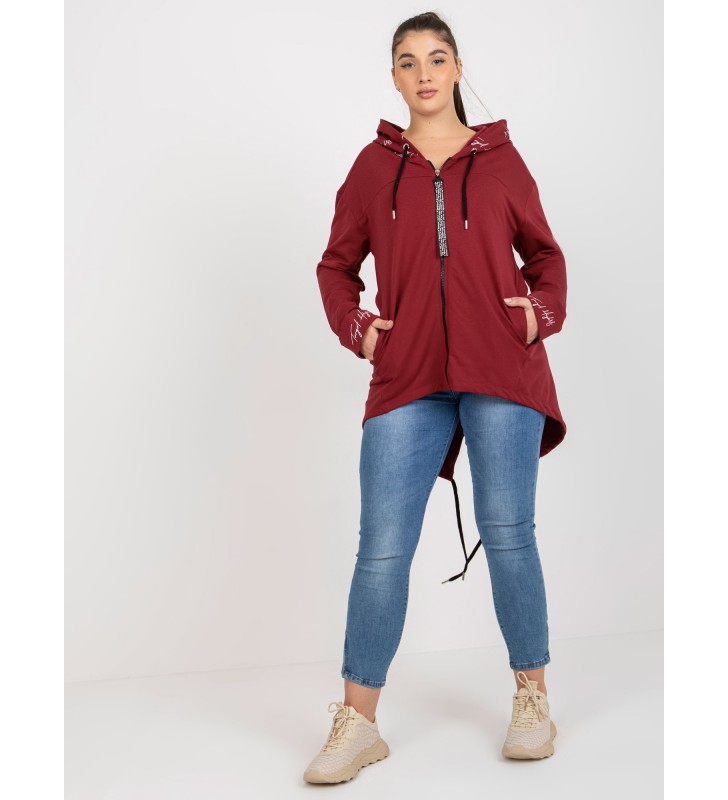 Bluza plus size RV-BL-8266.34P bordowy