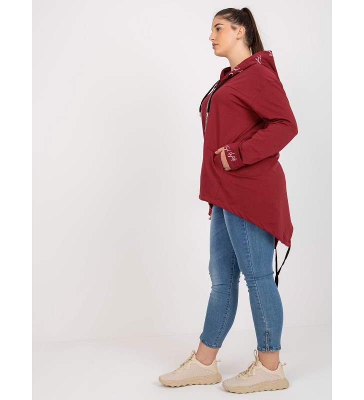 Bluza plus size RV-BL-8266.34P bordowy