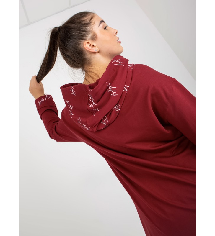 Bluza plus size RV-BL-8266.34P bordowy