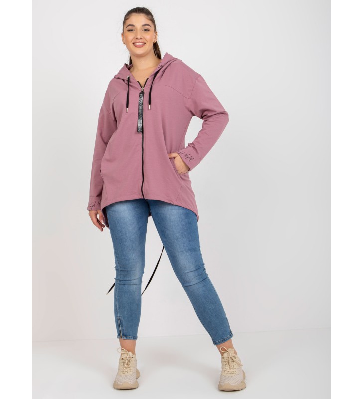 Bluza plus size RV-BL-8266.34P ciemny różowy