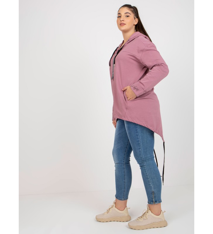 Bluza plus size RV-BL-8266.34P ciemny różowy