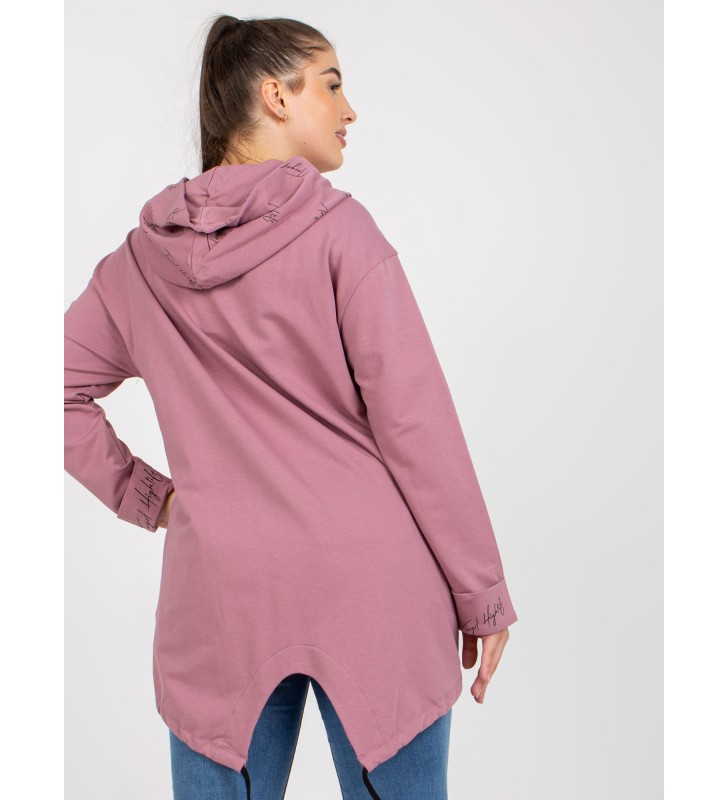 Bluza plus size RV-BL-8266.34P ciemny różowy