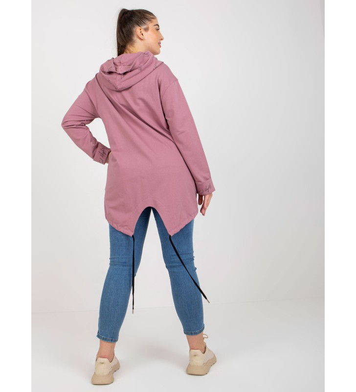 Bluza plus size RV-BL-8266.34P ciemny różowy