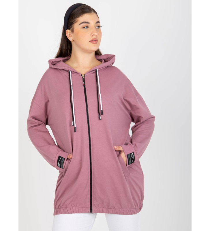 Bluza plus size RV-BL-8277.28 ciemny różowy