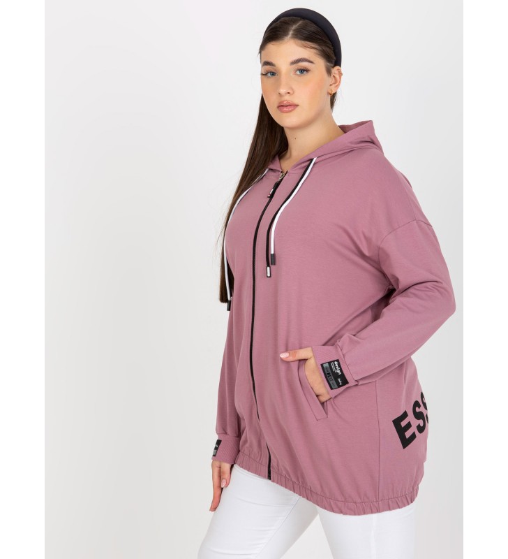 Bluza plus size RV-BL-8277.28 ciemny różowy