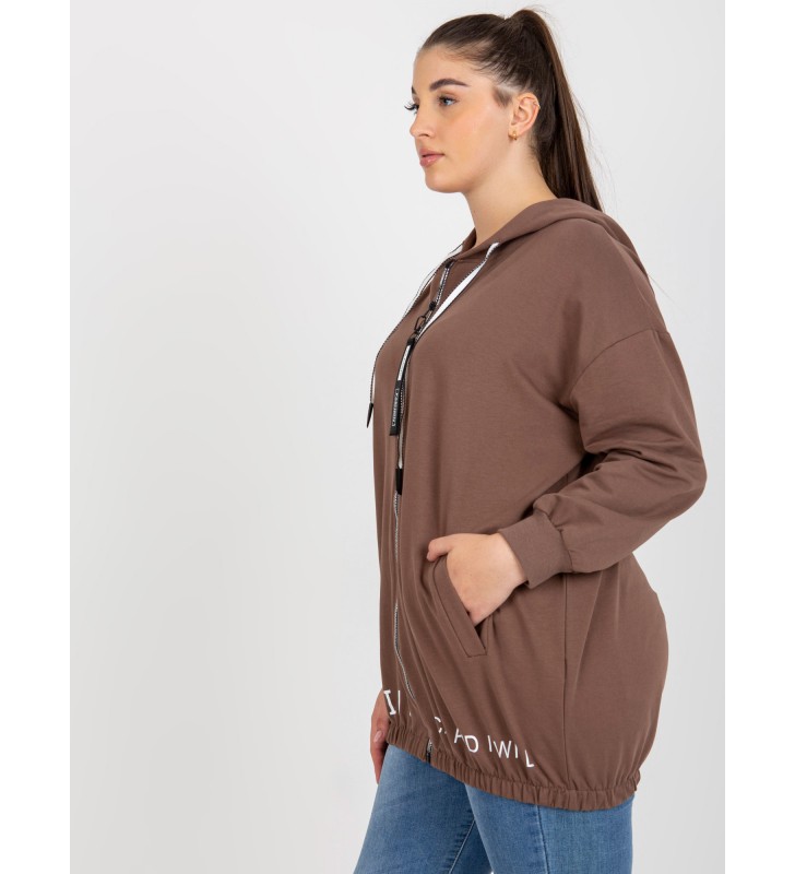 Bluza plus size RV-BL-8302.78 brązowy