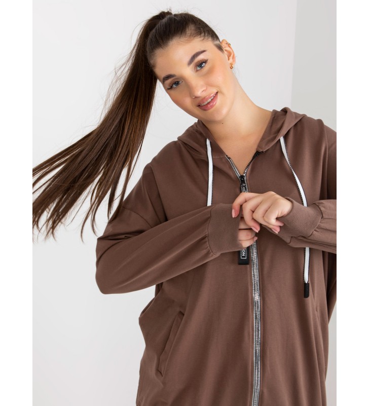 Bluza plus size RV-BL-8302.78 brązowy