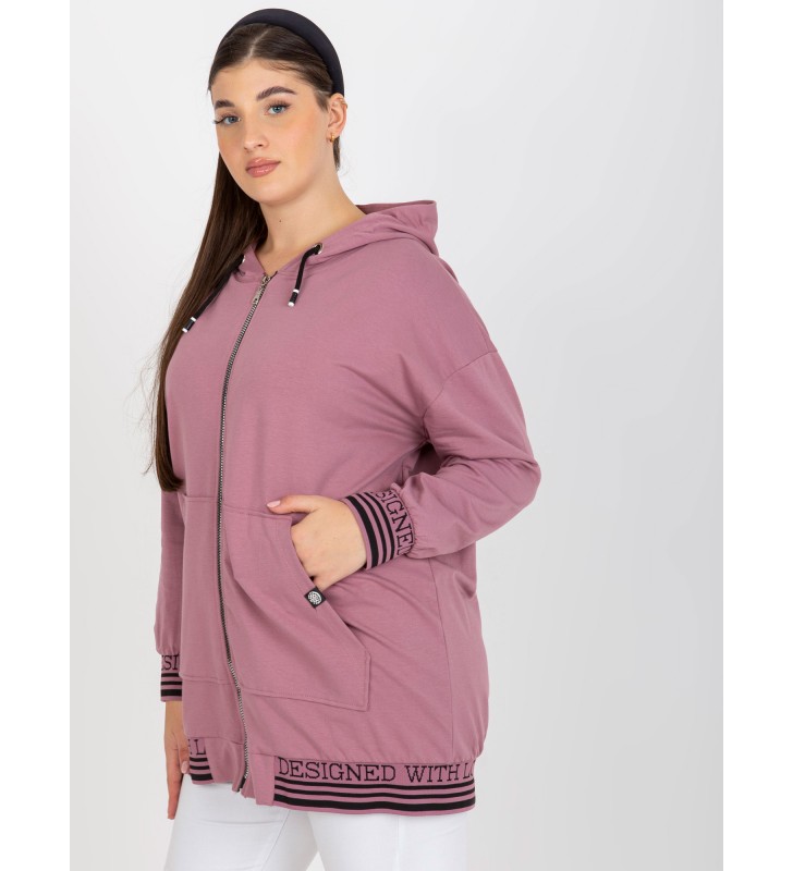 Bluza plus size RV-BL-8190.09P ciemny różowy