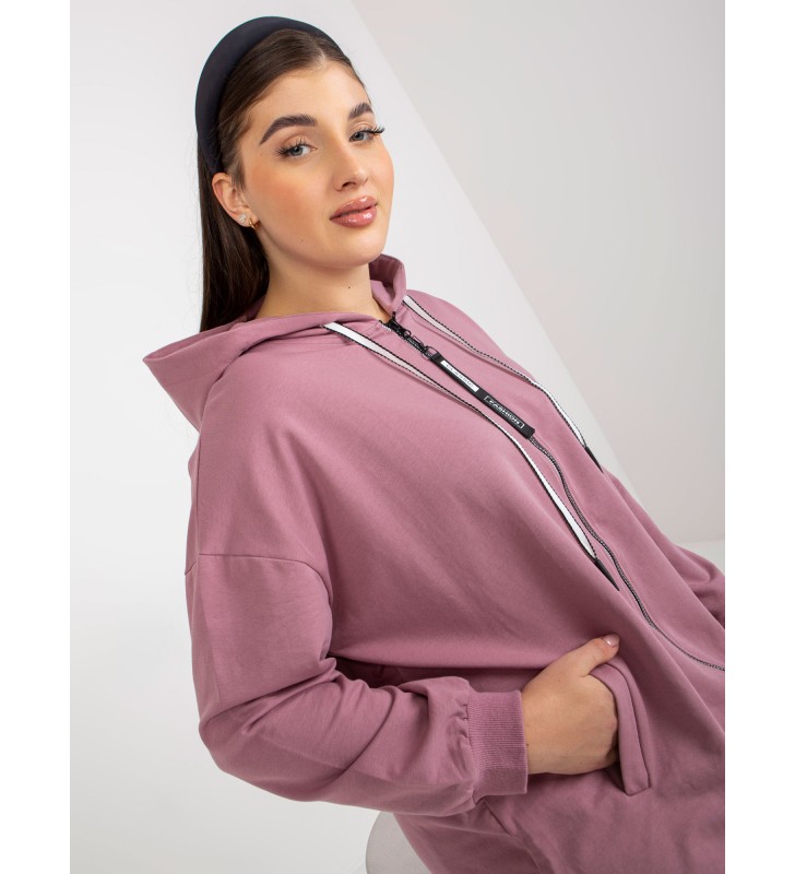 Bluza plus size RV-BL-8302.78 ciemny różowy