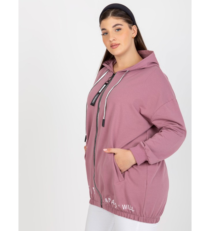 Bluza plus size RV-BL-8302.78 ciemny różowy