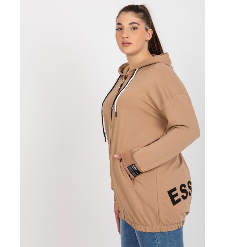 Bluza plus size RV-BL-8277.28 camelowy