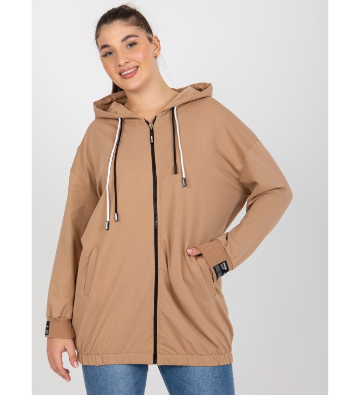 Bluza plus size RV-BL-8277.28 camelowy