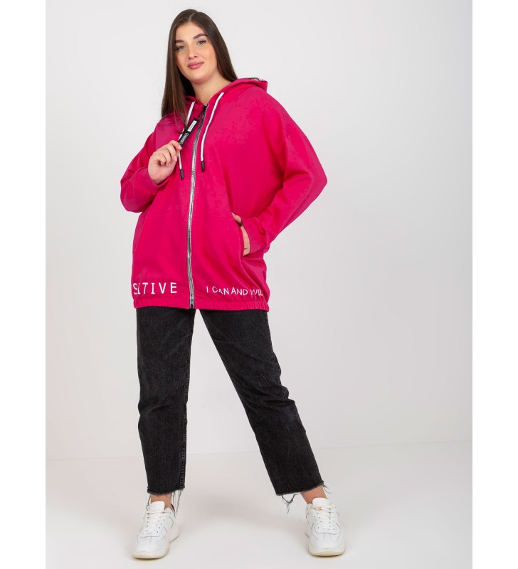 Bluza plus size RV-BL-8302.78 fuksjowy