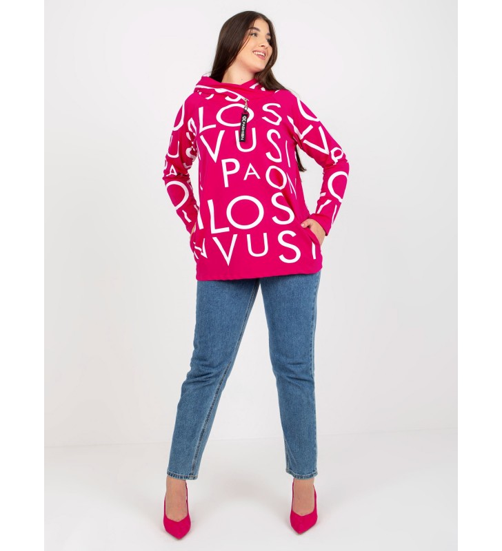 Bluza plus size RV-BL-5056-1.95 fuksjowy