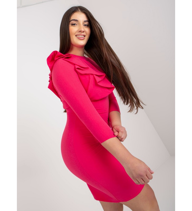 Sukienka plus size LK-SK-505583.11 koralowy