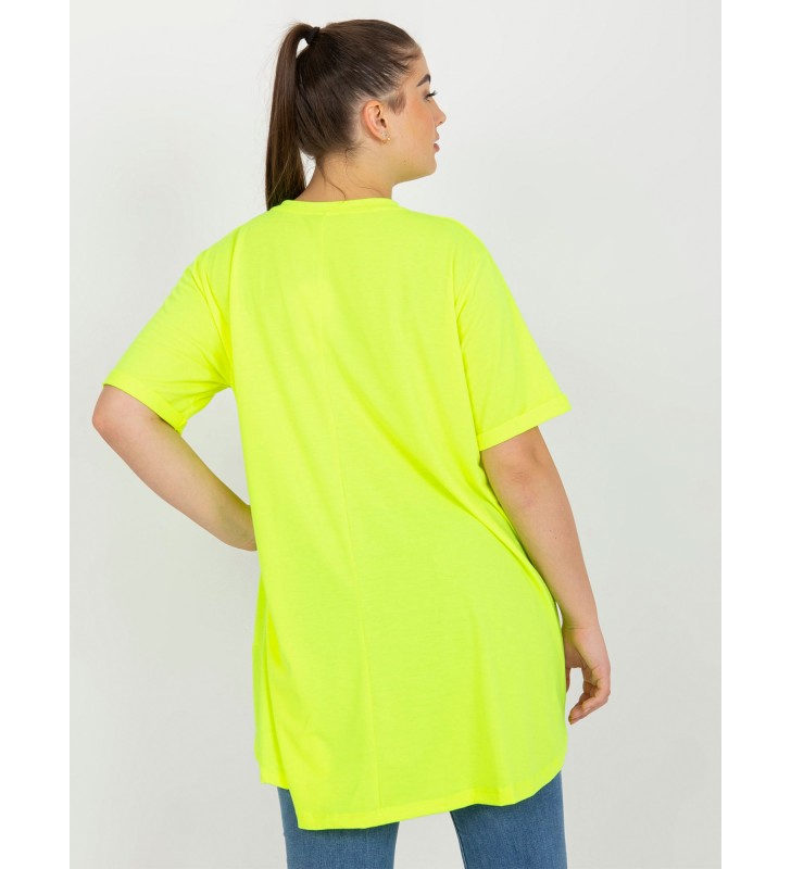 Bluzka plus size RV-BZ-7854.91 fluo żółty