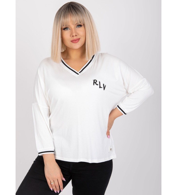 Bluzka plus size RV-BZ-7583.63P ecru