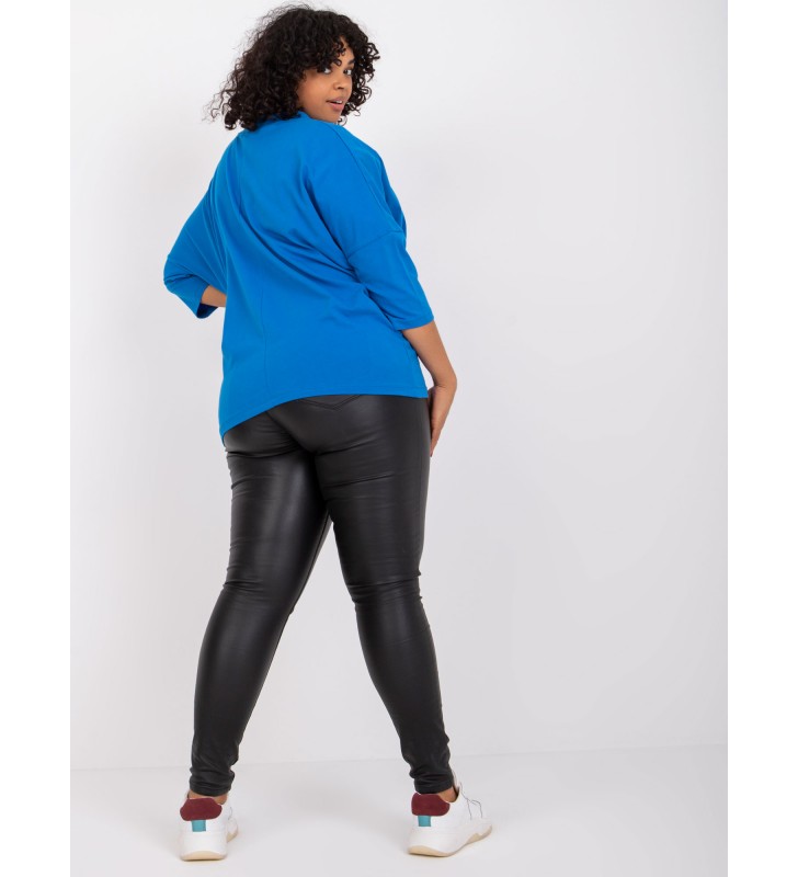 Bluzka plus size RV-BZ-7577.29P ciemny niebieski