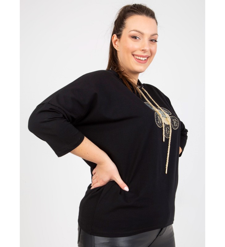 Bluzka plus size RV-BZ-7414.82 czarny