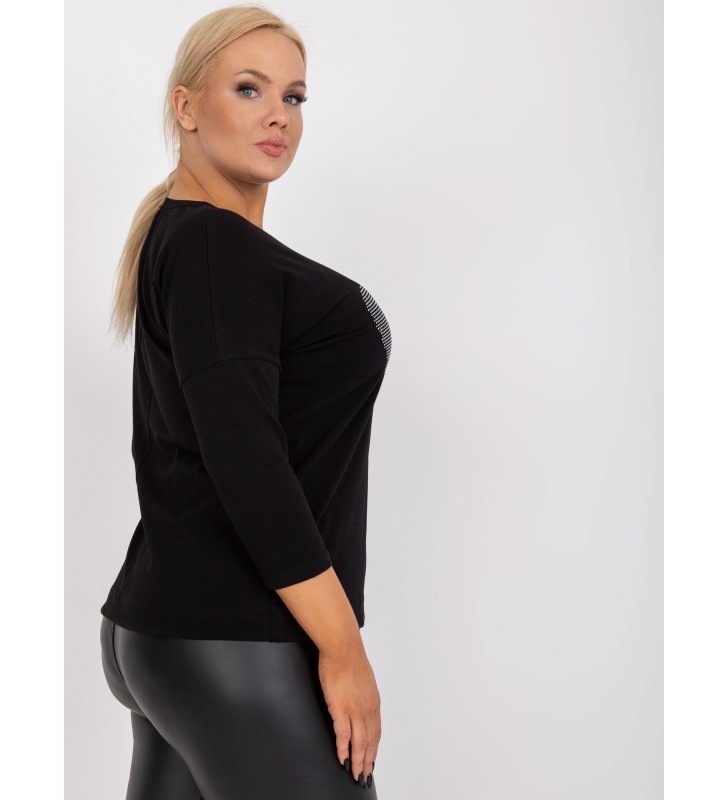 Bluzka plus size RV-BZ-0232.98 czarny