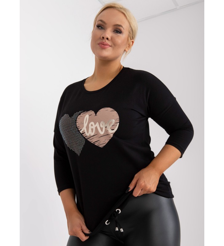 Bluzka plus size RV-BZ-0232.98 czarny