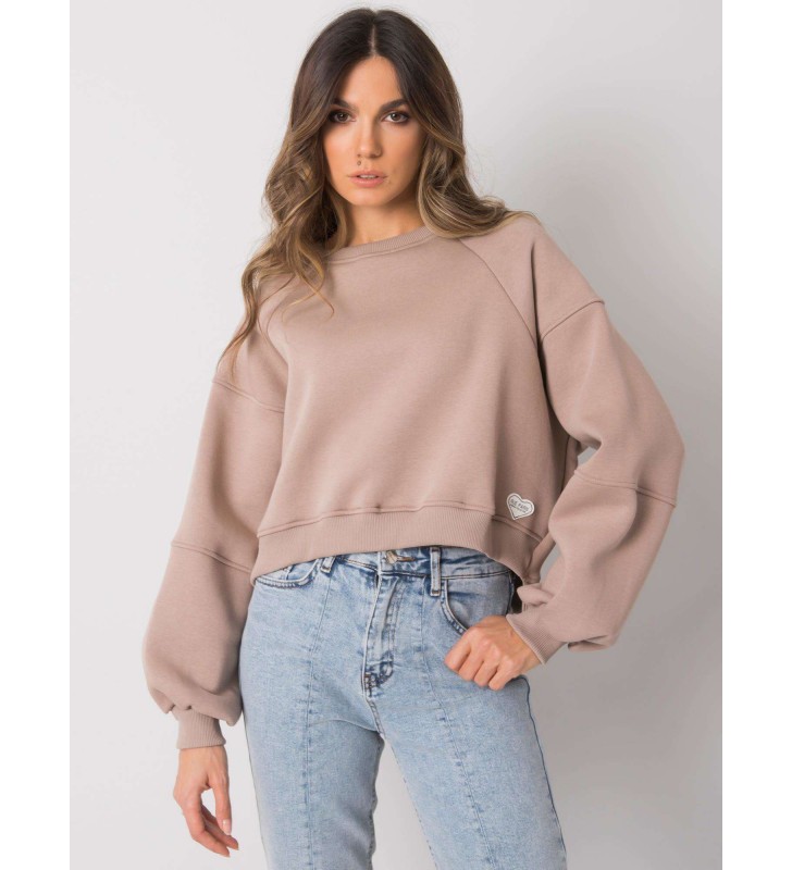 Bluza bez kaptura RV-BL-7334.69 ciemny bezowy