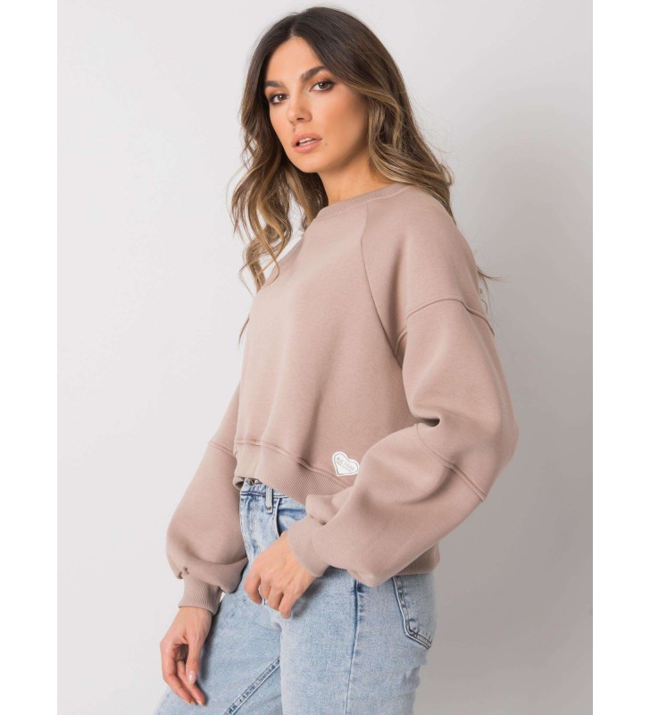 Bluza bez kaptura RV-BL-7334.69 ciemny bezowy