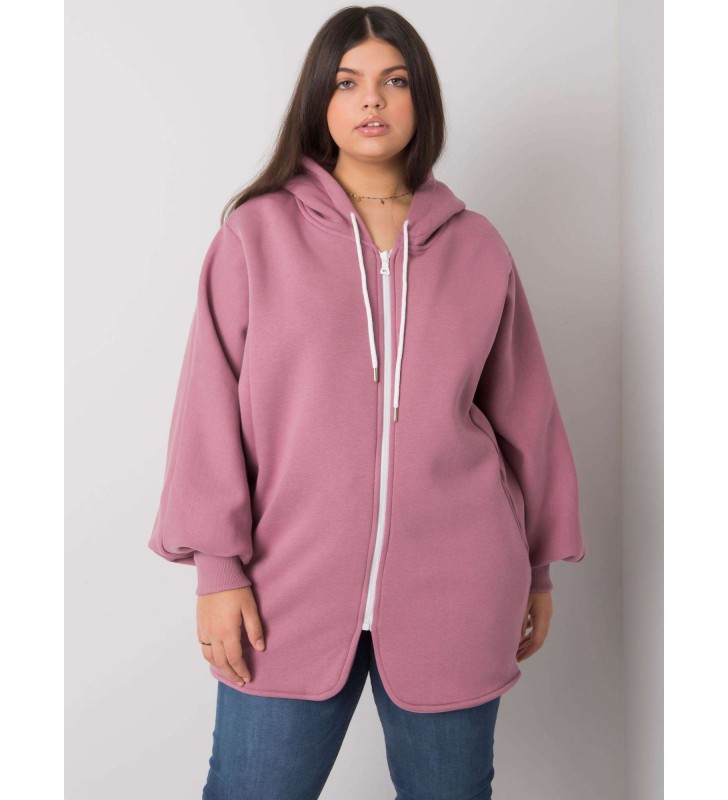 Bluza plus size RV-BL-7282.22P ciemny różowy