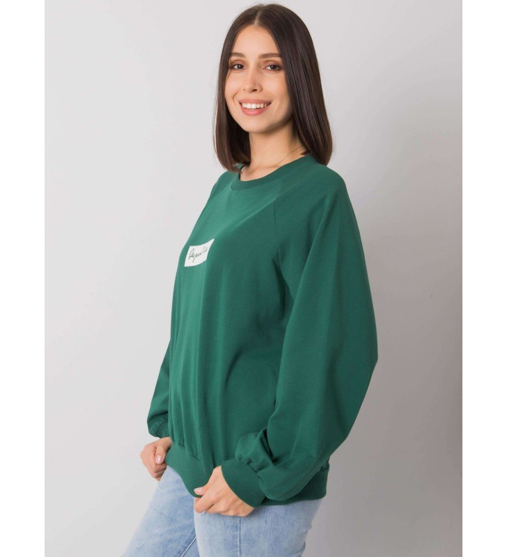 Bluza plus size RV-BL-7270.20 ciemny zielony