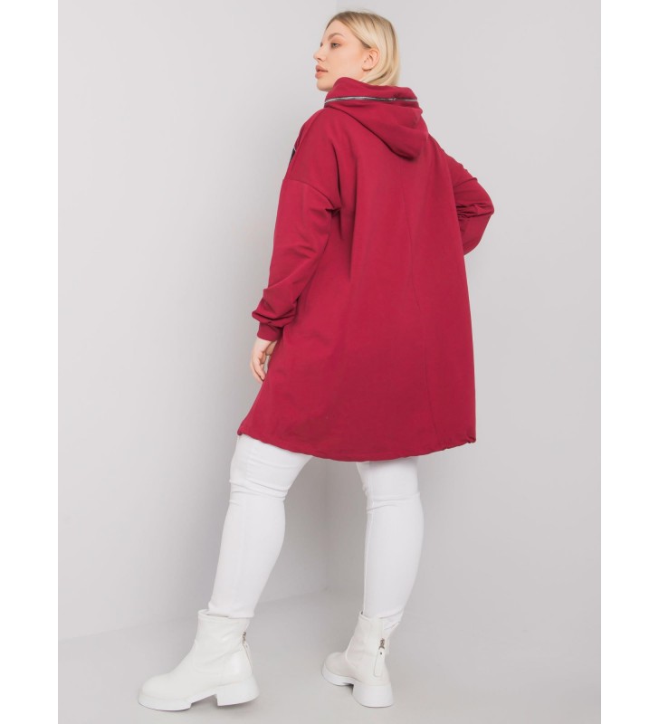 Bluza plus size RV-BL-7217.79P bordowy