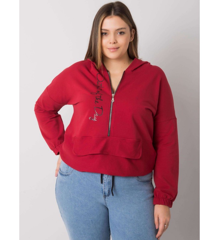 Bluza plus size RV-BL-7179.27 bordowy