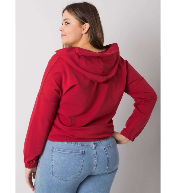 Bluza plus size RV-BL-7179.27 bordowy