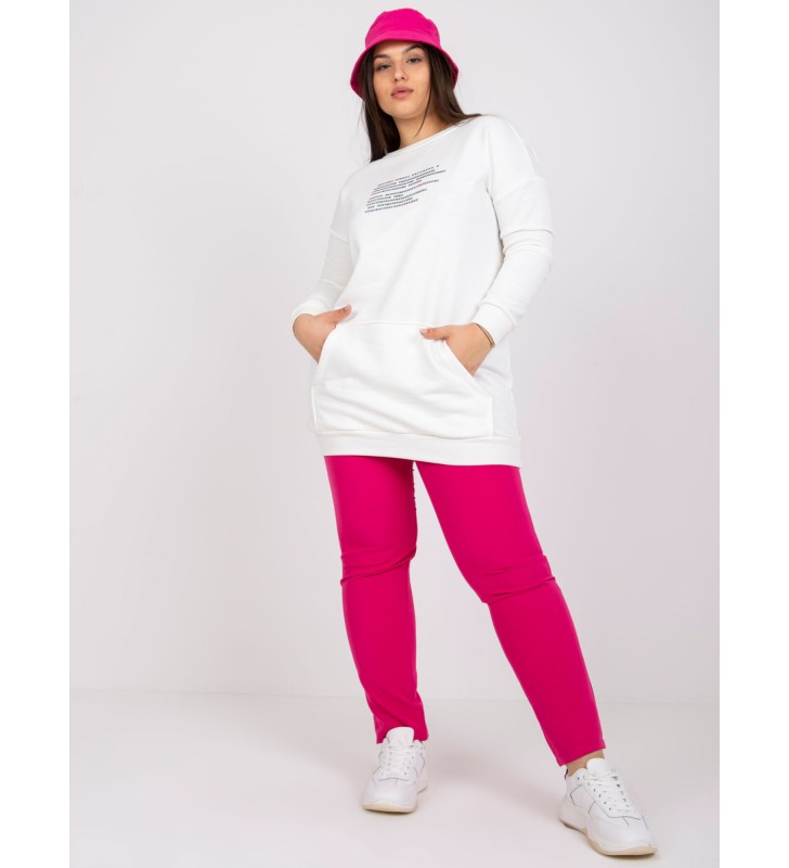 Bluza plus size RV-BL-7124.01 ecru