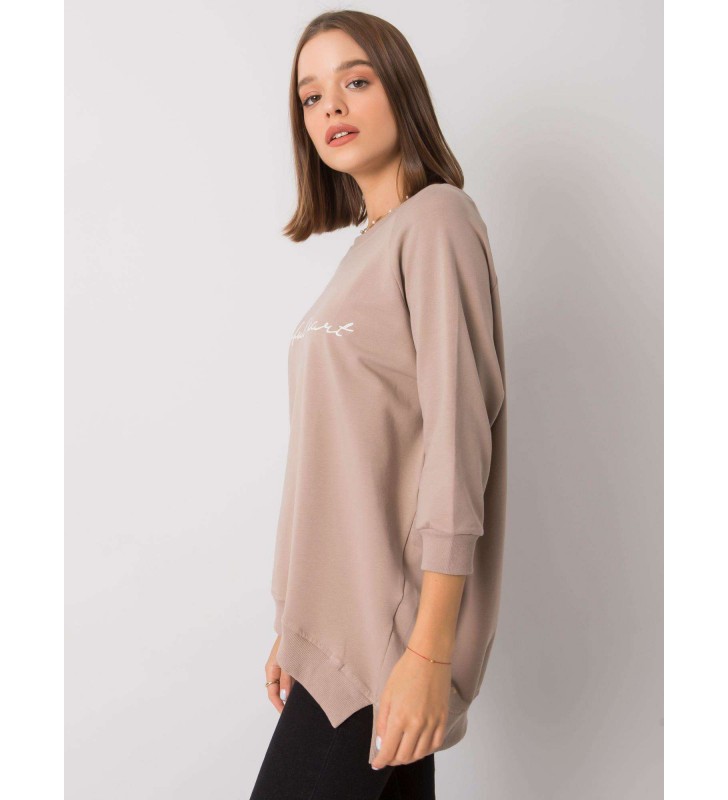 Bluza bez kaptura RV-BL-6933.54 ciemny bezowy