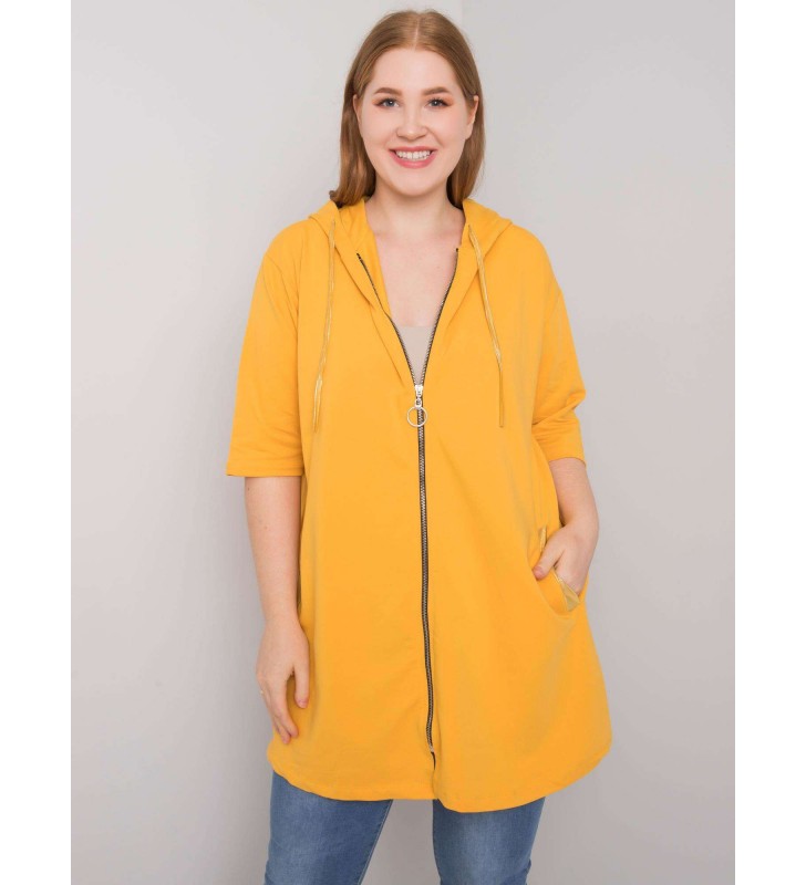 Bluza plus size RV-BL-6863.59P ciemny żółty