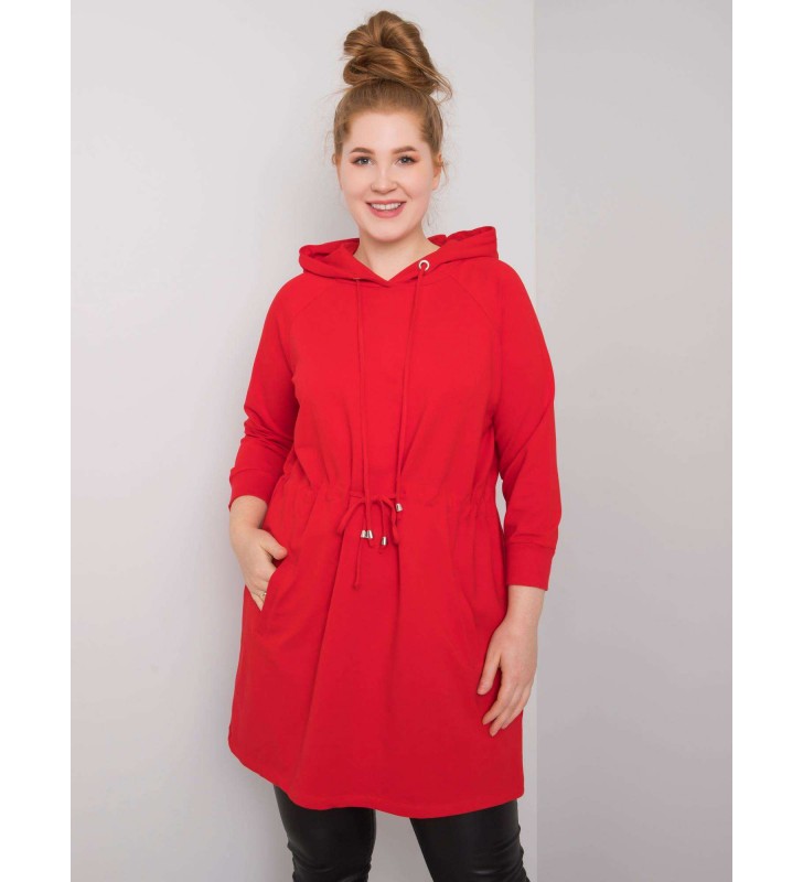 Bluza plus size RV-BL-6853.10P czerwony