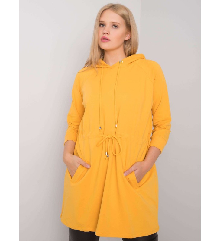 Bluza plus size RV-BL-6853.10P ciemny żółty