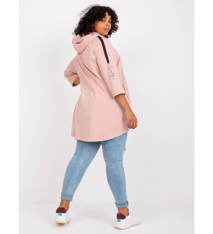 Bluza plus size RV-BL-6796.86 jasny różowy