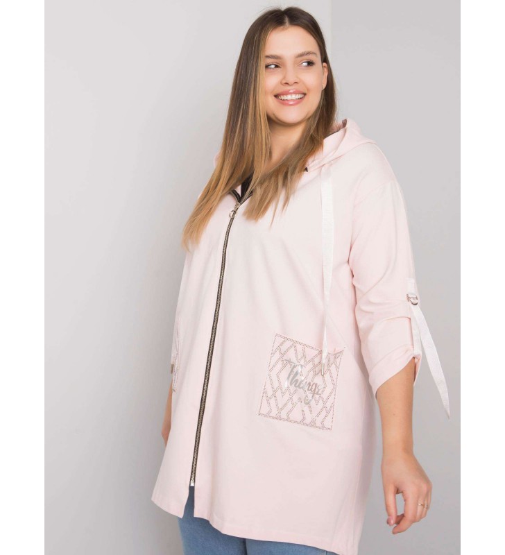 Bluza plus size RV-BL-6795.84 jasny różowy