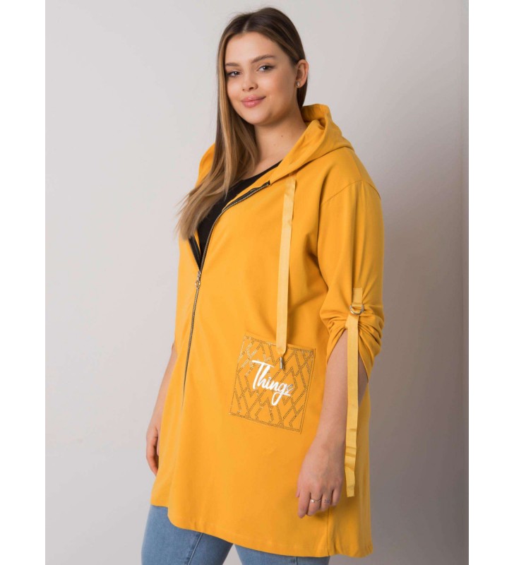 Bluza plus size RV-BL-6795.84 ciemny żółty