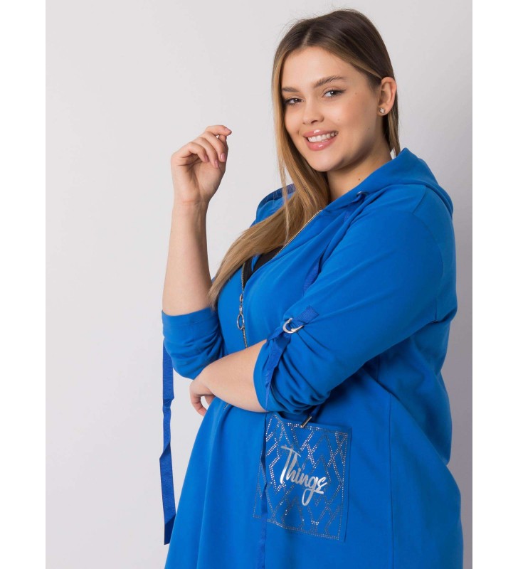 Bluza plus size RV-BL-6795.84 ciemny niebieski