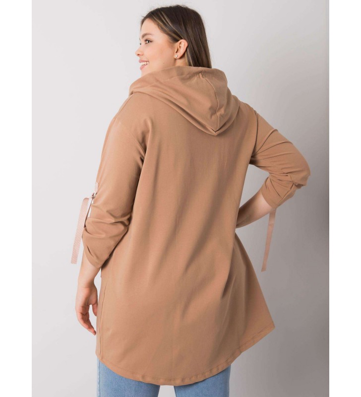 Bluza plus size RV-BL-6795.84 camelowy