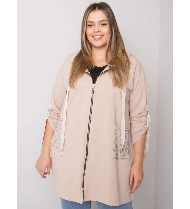 Bluza plus size RV-BL-6795.84 beżowy