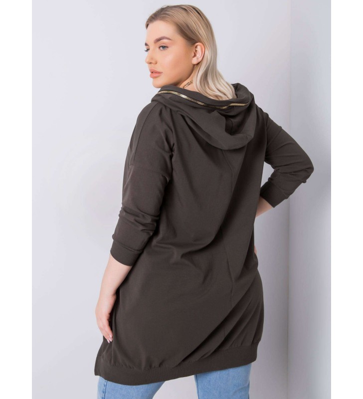 Bluza plus size RV-BL-6464.46P ciemny khaki