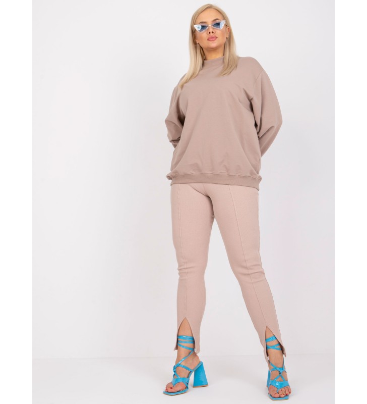 Bluza plus size RV-BL-6299.11 ciemny bezowy