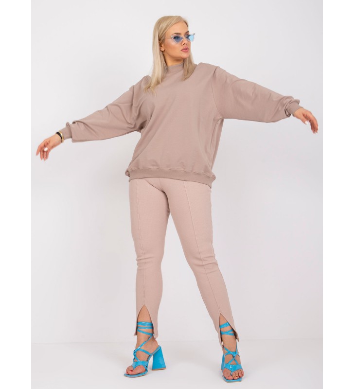 Bluza plus size RV-BL-6299.11 ciemny bezowy