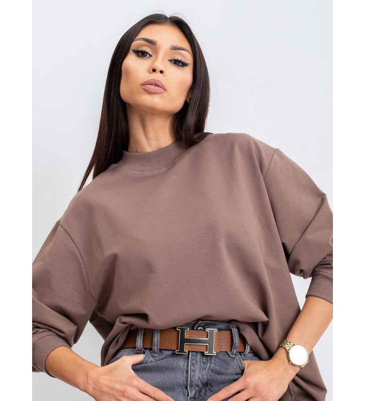 Bluza bez kaptura RV-BL-5185.92P brązowy